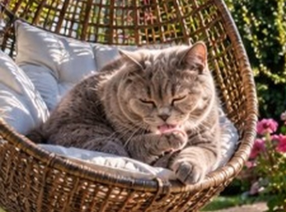 Jessica relaxing in the garden