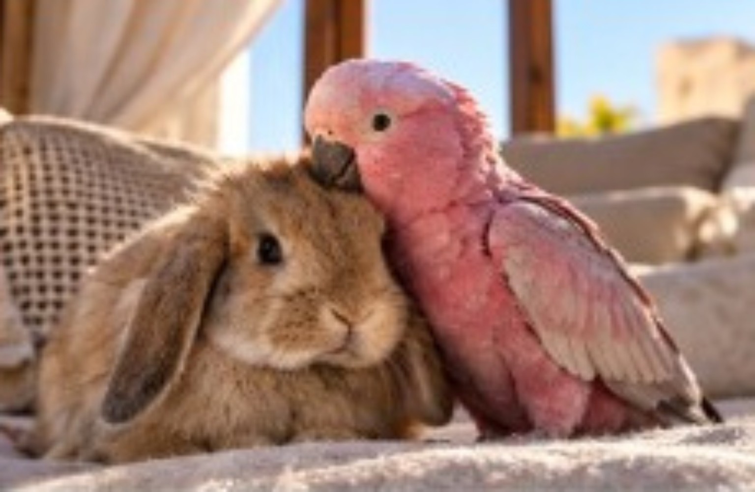 Richie and Pi cuddling